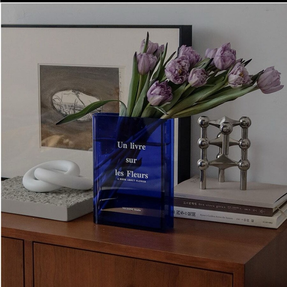 🎁NATIONAL GIRL FRIEND DAY SALE French Style Transparent Book Shape Glass Vase